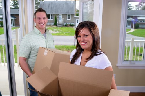 Eco-friendly moving van and team in Barnet