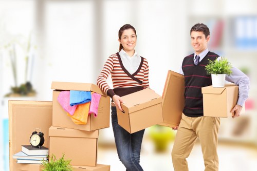 Experienced man with van assisting with furniture