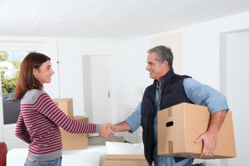 Efficient commercial move setup with eco-friendly packing
